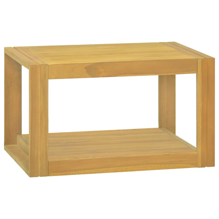 væghængt badeværelsesskab 60x45x35 cm massivt teaktræ