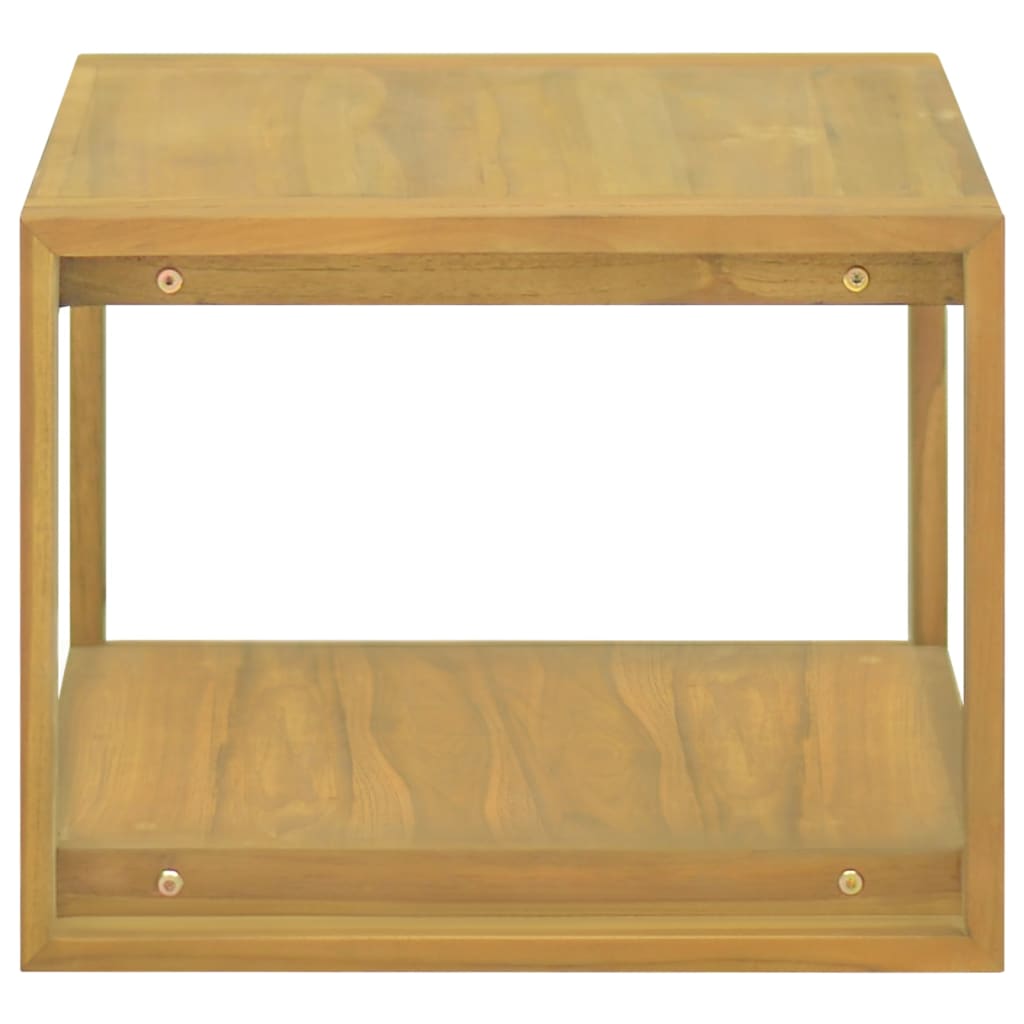 væghængt badeværelsesskab 60x45x35 cm massivt teaktræ
