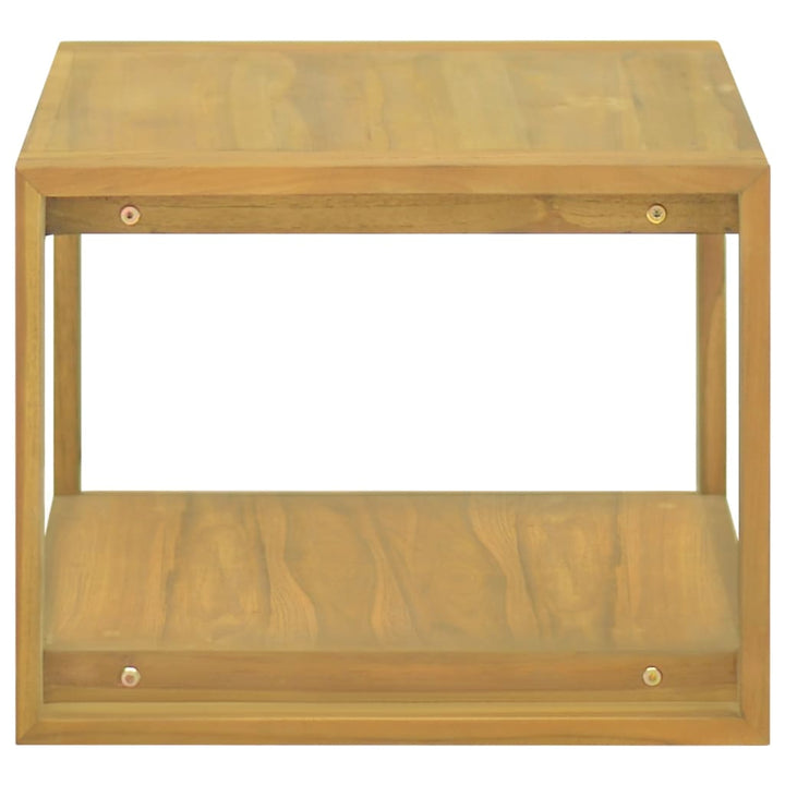 væghængt badeværelsesskab 60x45x35 cm massivt teaktræ
