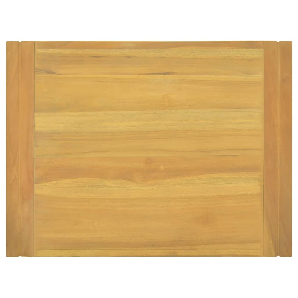 væghængt badeværelsesskab 60x45x35 cm massivt teaktræ