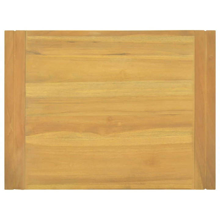 væghængt badeværelsesskab 60x45x35 cm massivt teaktræ