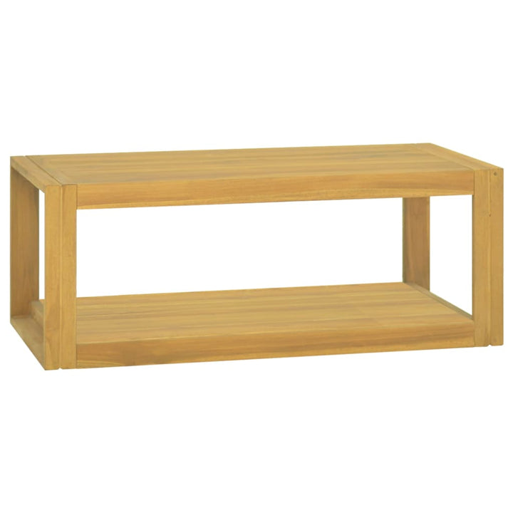 væghængt badeværelsesskab 90x45x35 cm massivt teaktræ