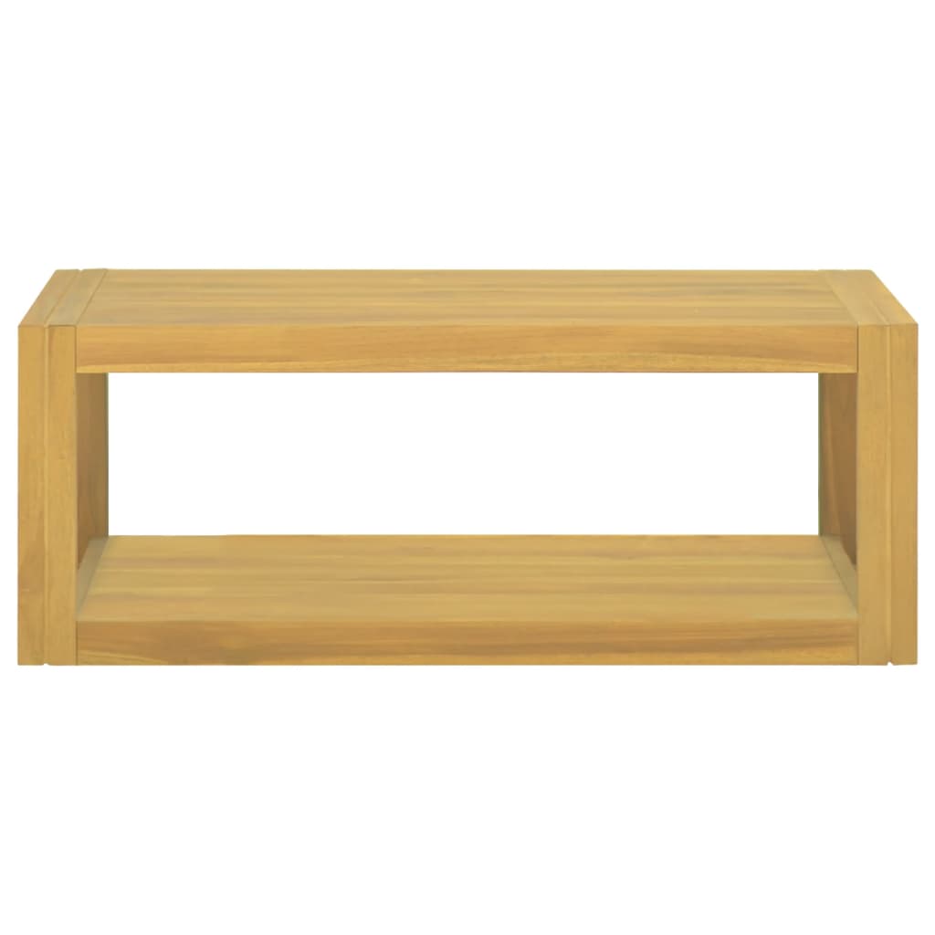 væghængt badeværelsesskab 90x45x35 cm massivt teaktræ