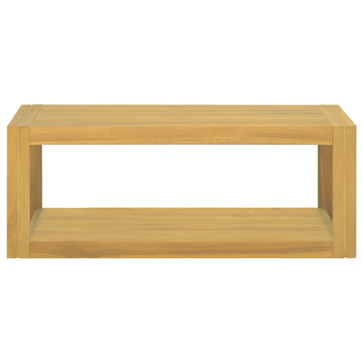 væghængt badeværelsesskab 90x45x35 cm massivt teaktræ