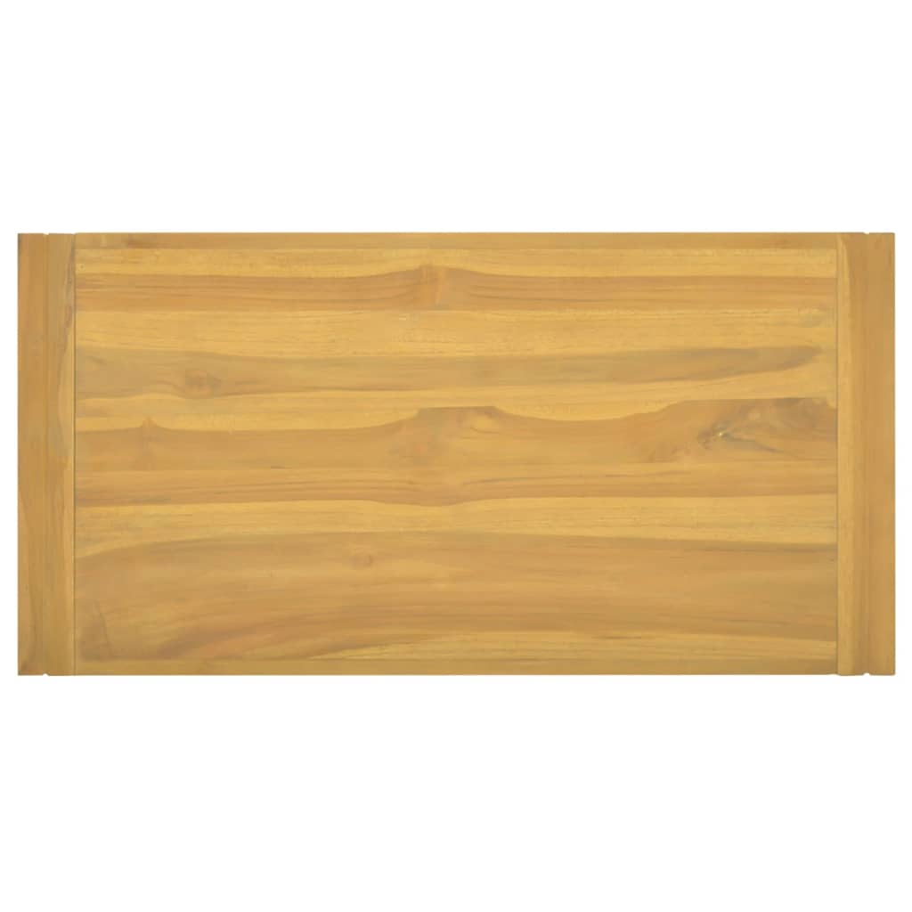 væghængt badeværelsesskab 90x45x35 cm massivt teaktræ
