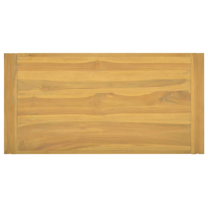 væghængt badeværelsesskab 90x45x35 cm massivt teaktræ