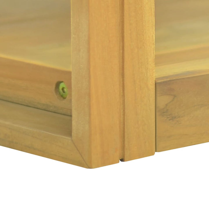 væghængt badeværelsesskab 90x45x35 cm massivt teaktræ