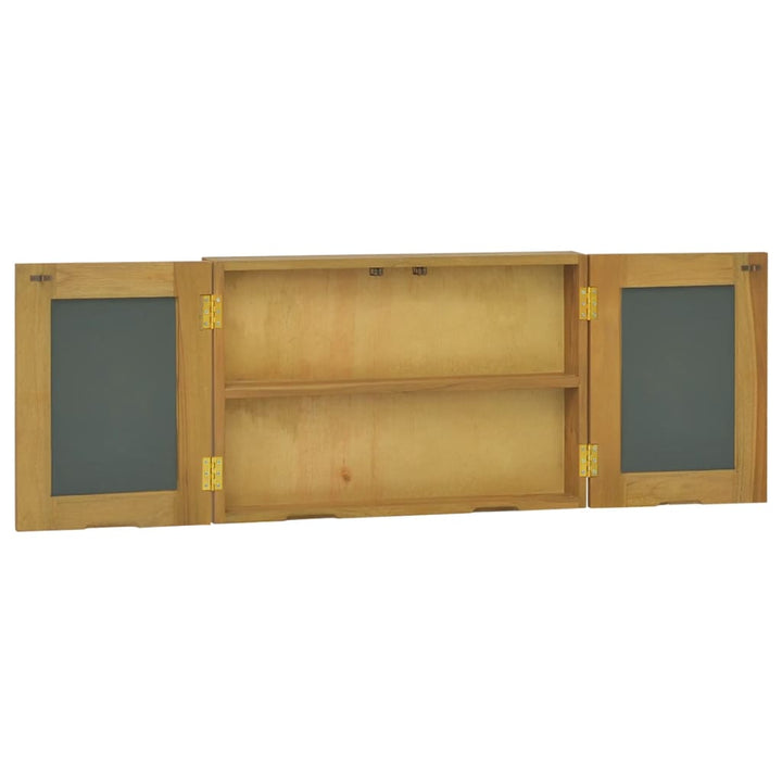 spejlskab 60x10x40 cm massivt teaktræ