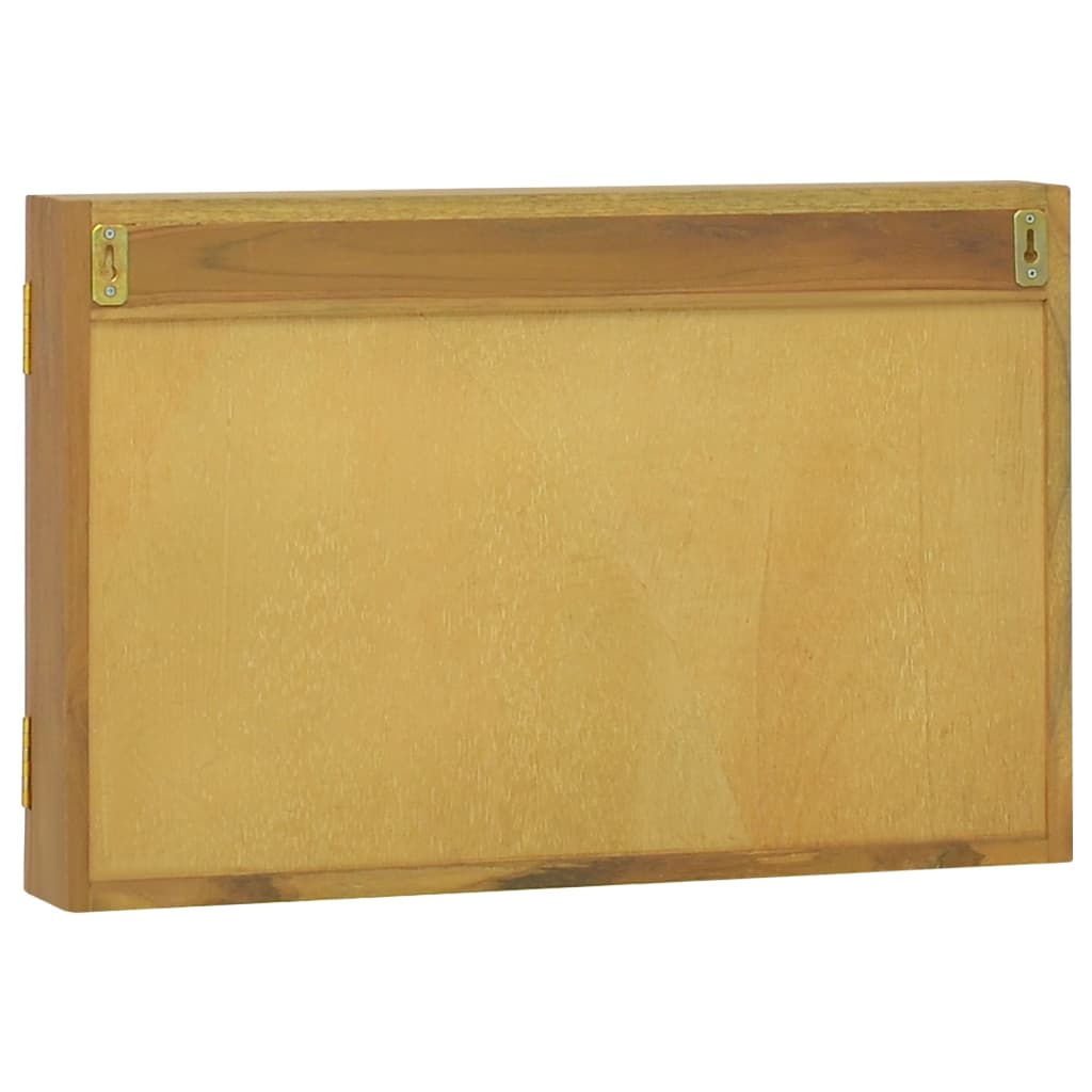 spejlskab 60x10x40 cm massivt teaktræ