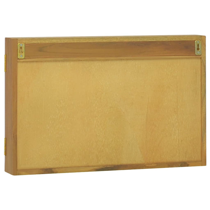 spejlskab 60x10x40 cm massivt teaktræ