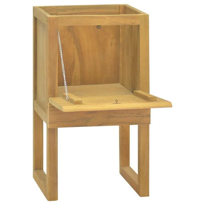 badeværelsesskab 41x40x75 cm massivt teaktræ