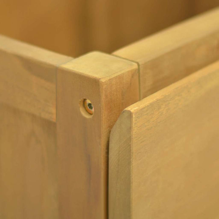 badeværelsesskab 90x40x75,5 cm massivt teaktræ