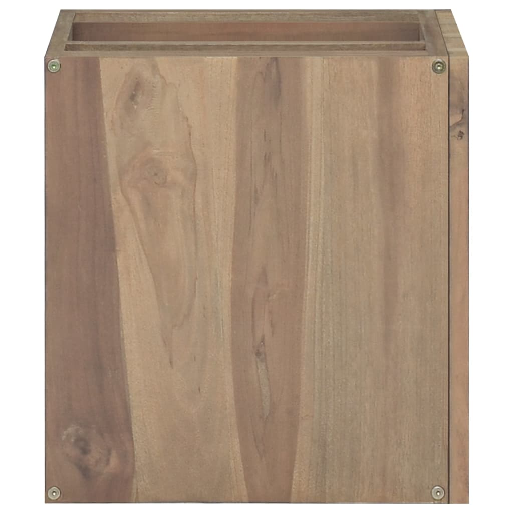 væghængt badeværelsesskab 46x25,5x40 cm massivt teaktræ
