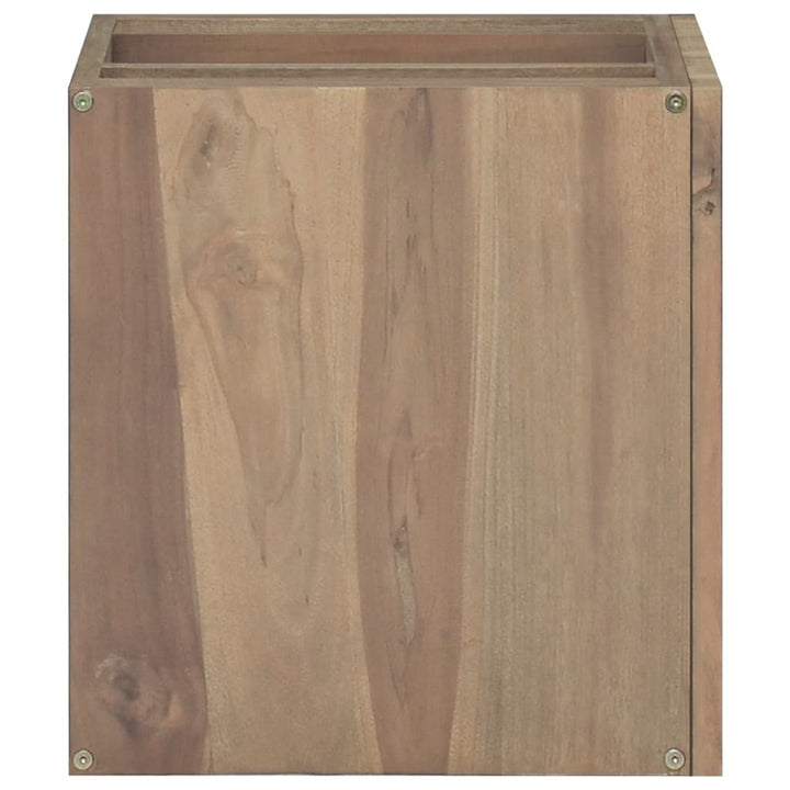 væghængt badeværelsesskab 46x25,5x40 cm massivt teaktræ