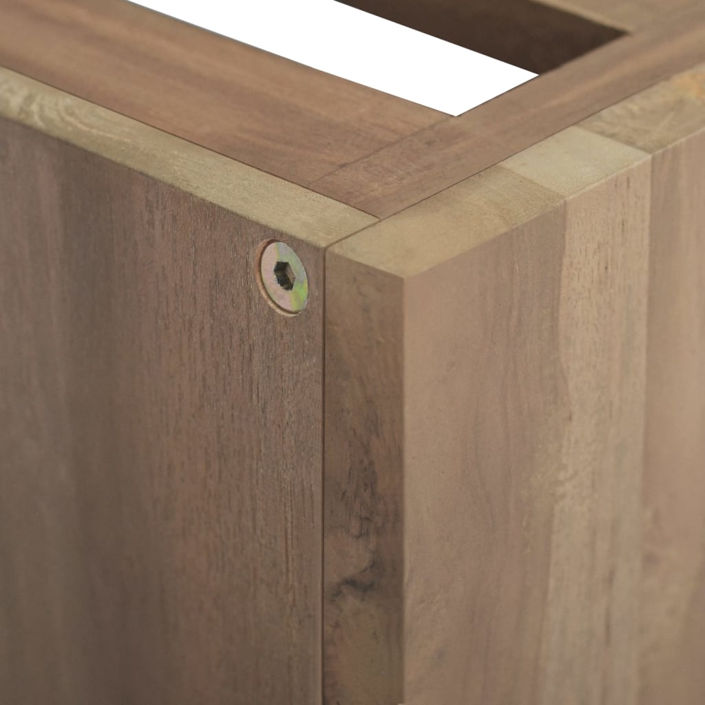 væghængt badeværelsesskab 46x25,5x40 cm massivt teaktræ