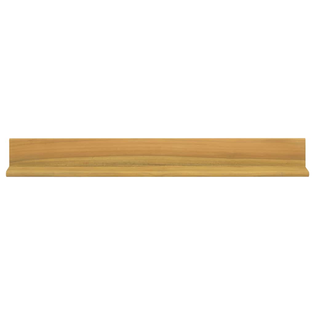 væghylder 2 stk. 90x10x10 cm massivt teaktræ