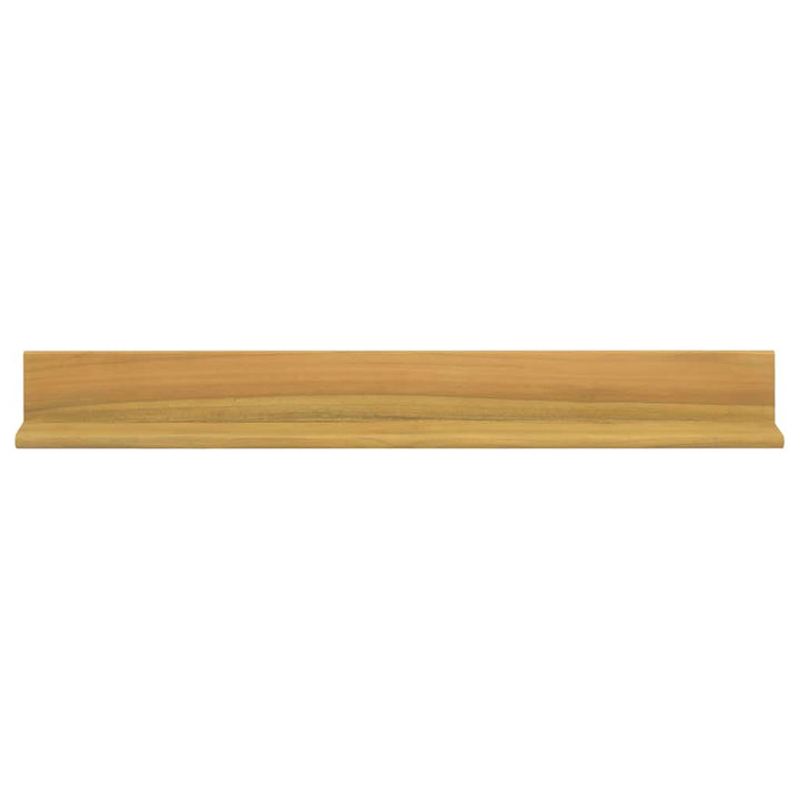 væghylder 2 stk. 90x10x10 cm massivt teaktræ