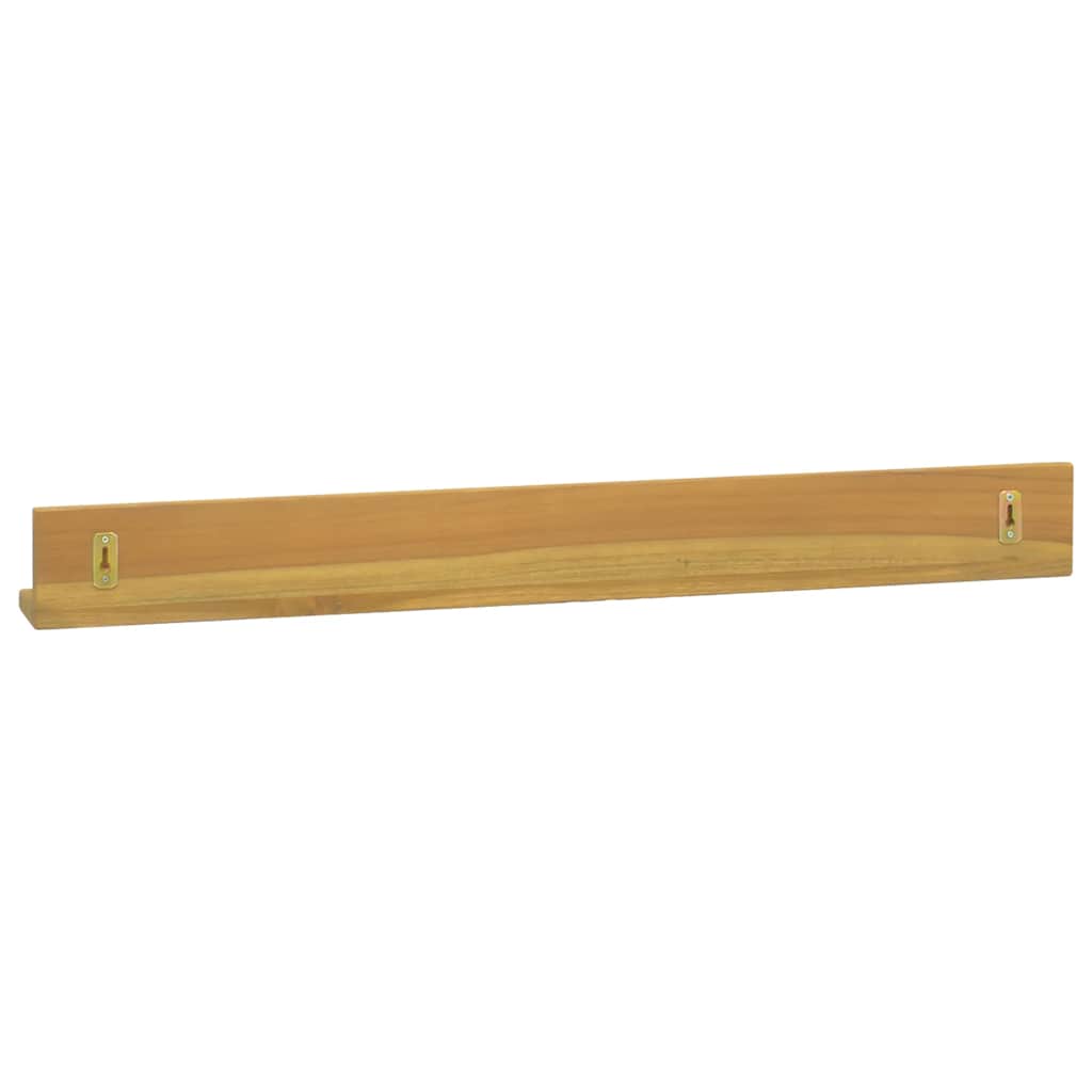 væghylder 2 stk. 90x10x10 cm massivt teaktræ