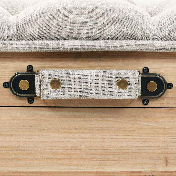 opbevaringsbænk 110 cm massivt grantræ