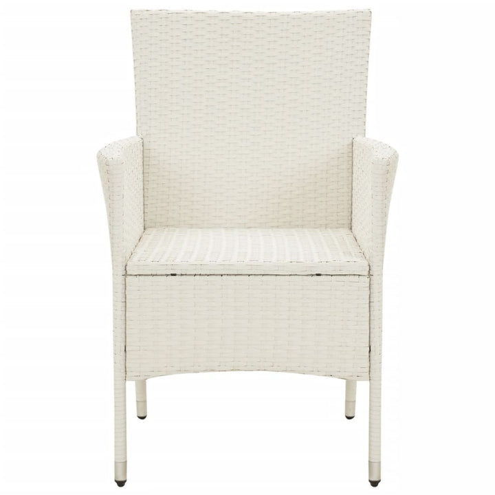 havestole med hynder 4 stk. polyrattan hvid