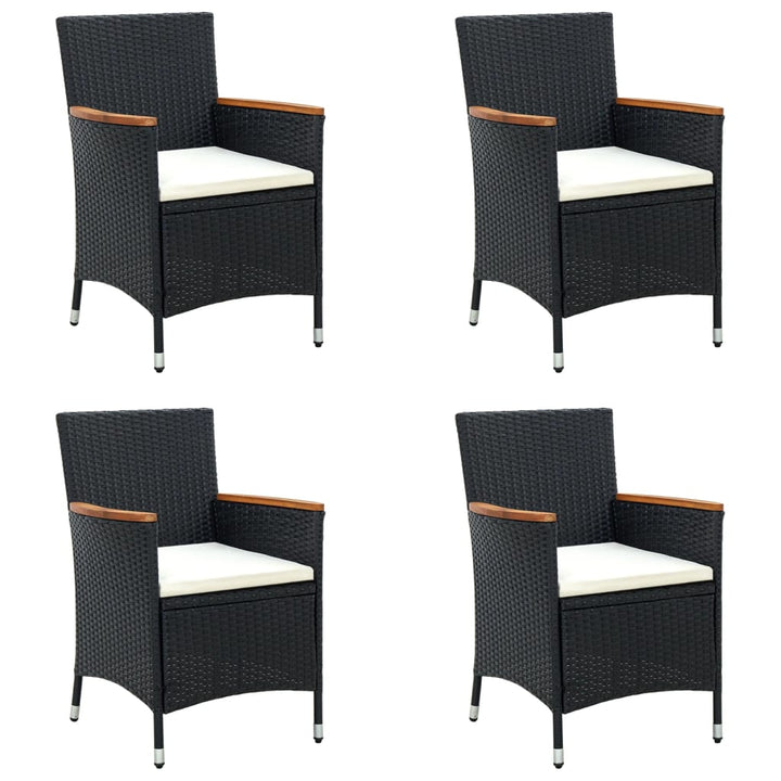 havestole 4 stk. polyrattan sort