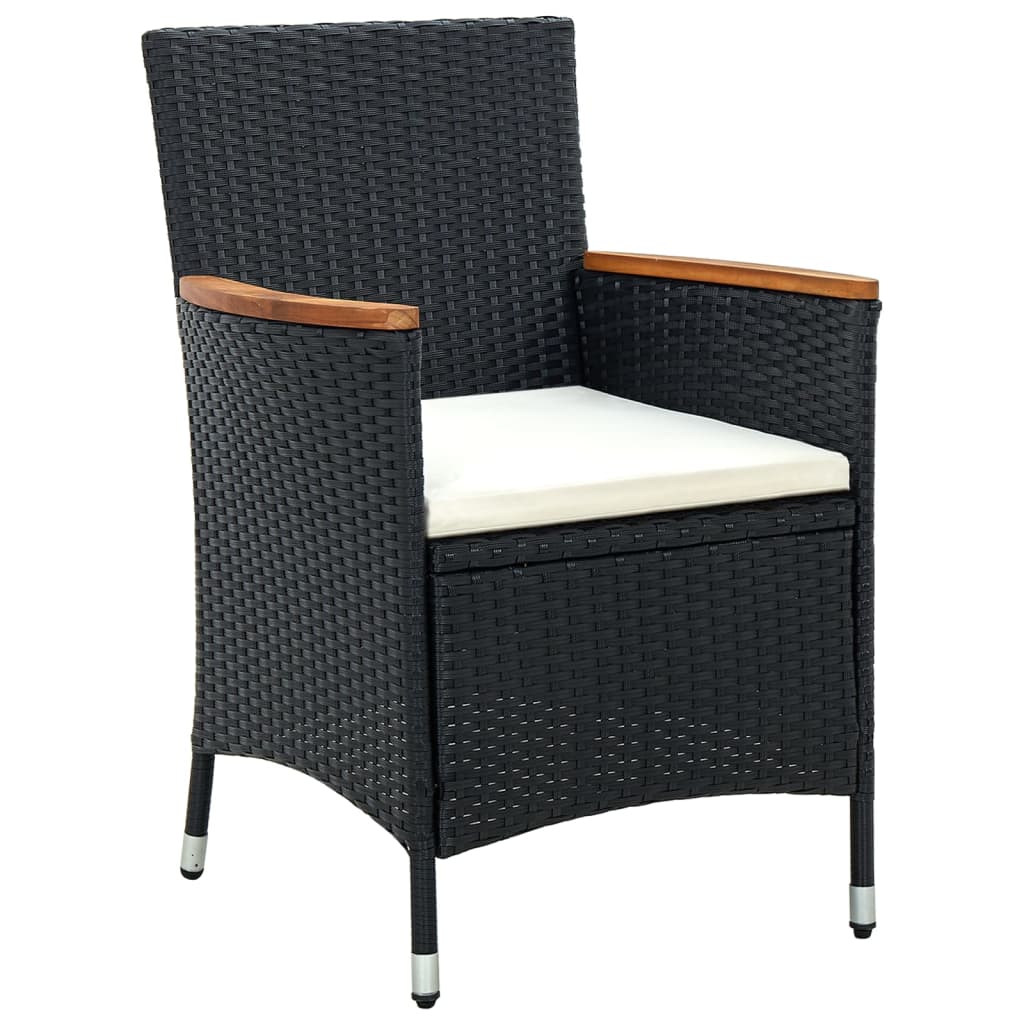 havestole 4 stk. polyrattan sort