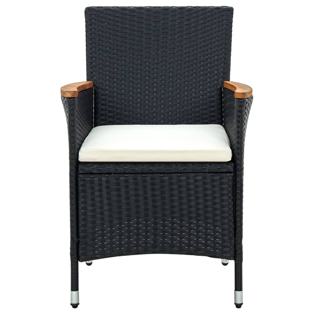 havestole 4 stk. polyrattan sort