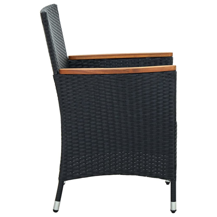 havestole 4 stk. polyrattan sort