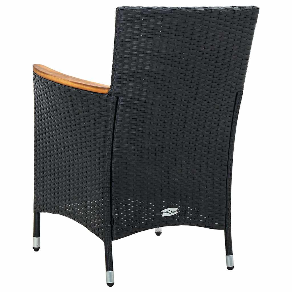 havestole 4 stk. polyrattan sort