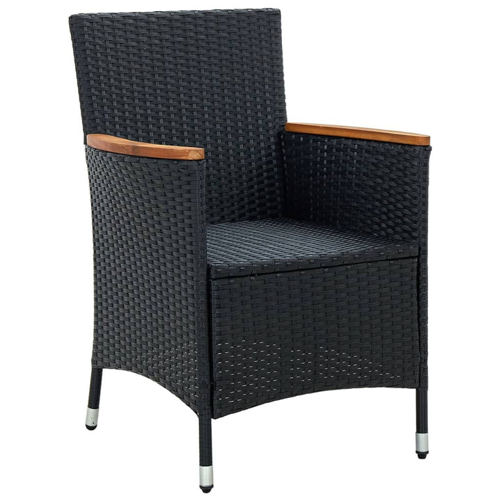 havestole 4 stk. polyrattan sort