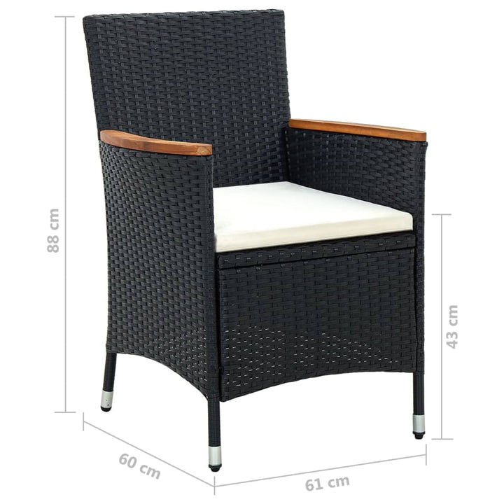 havestole 4 stk. polyrattan sort