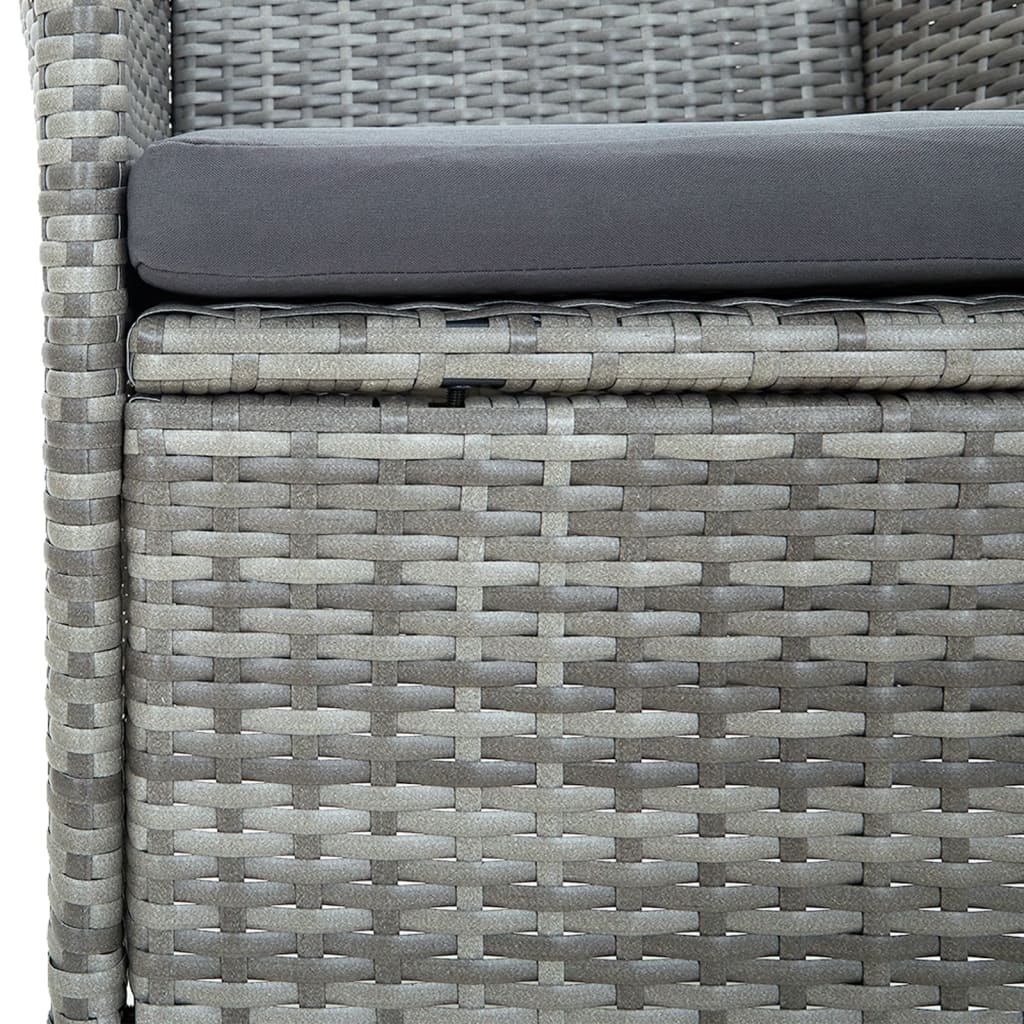 havestole 4 stk. polyrattan grå