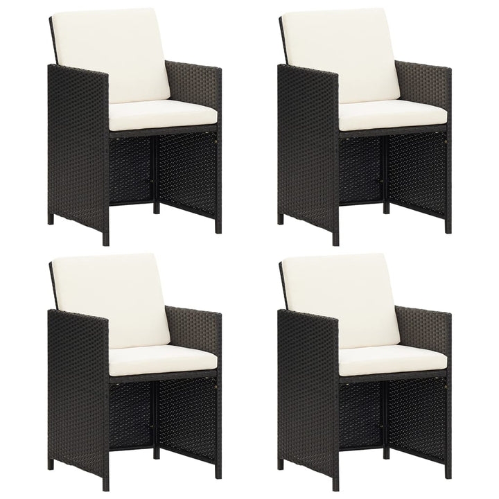 havestole 4 stk. polyrattan sort