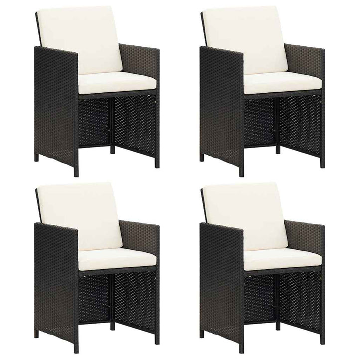havestole 4 stk. polyrattan sort