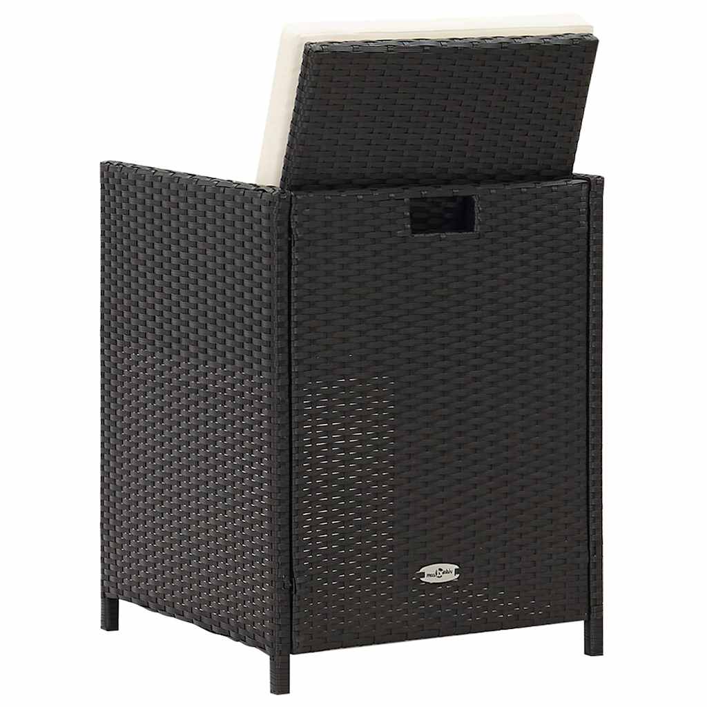 havestole 4 stk. polyrattan sort