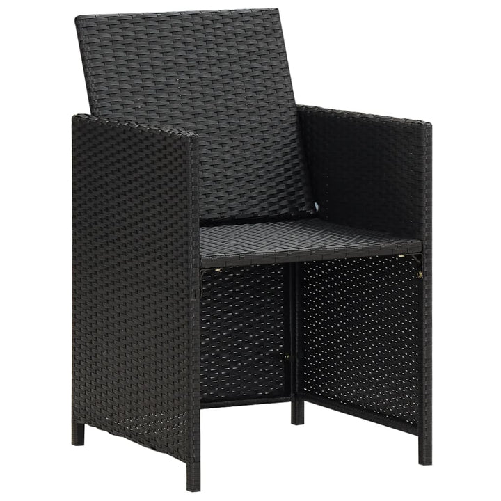 havestole 4 stk. polyrattan sort