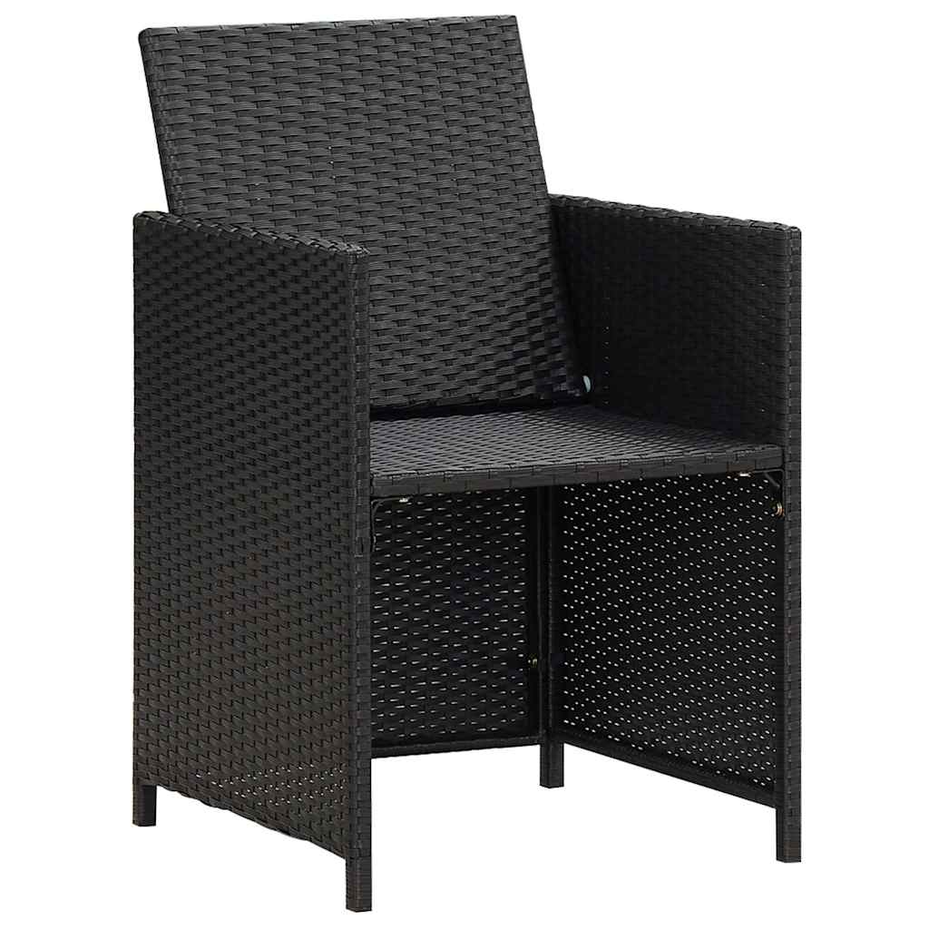 havestole 4 stk. polyrattan sort