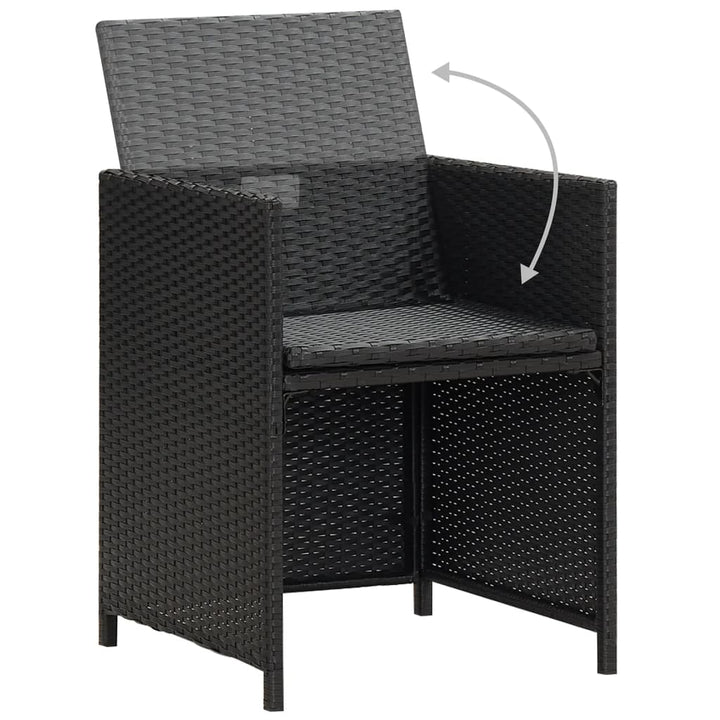 havestole 4 stk. polyrattan sort