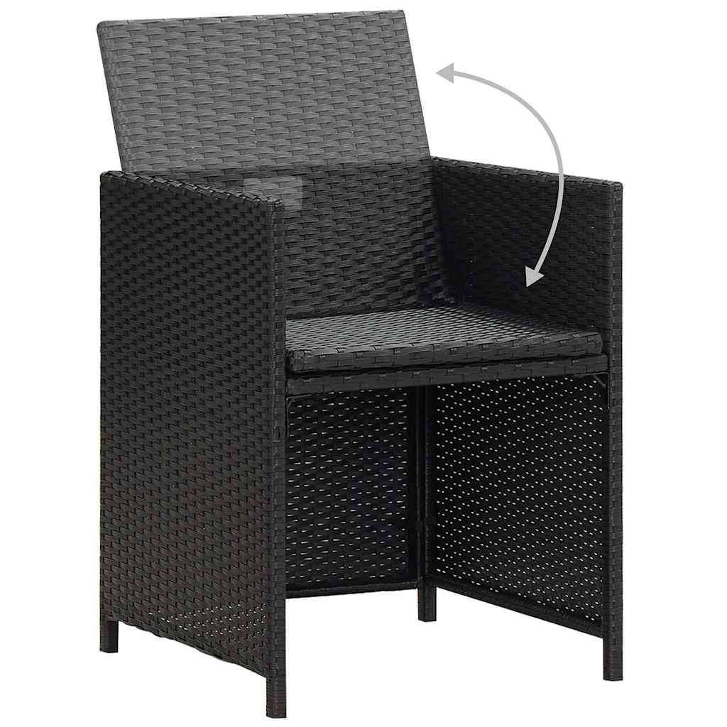havestole 4 stk. polyrattan sort
