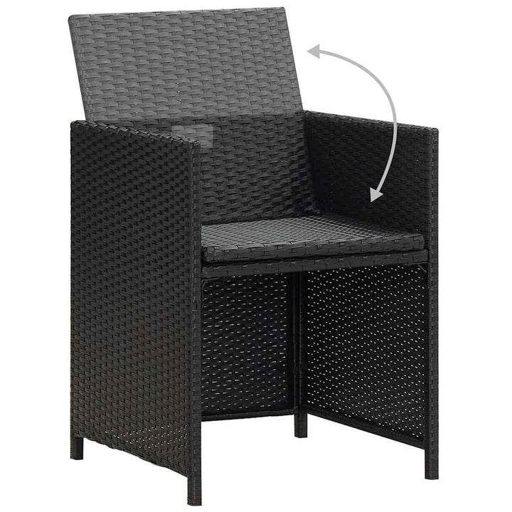 havestole 4 stk. polyrattan sort