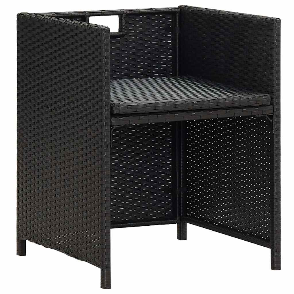havestole 4 stk. polyrattan sort