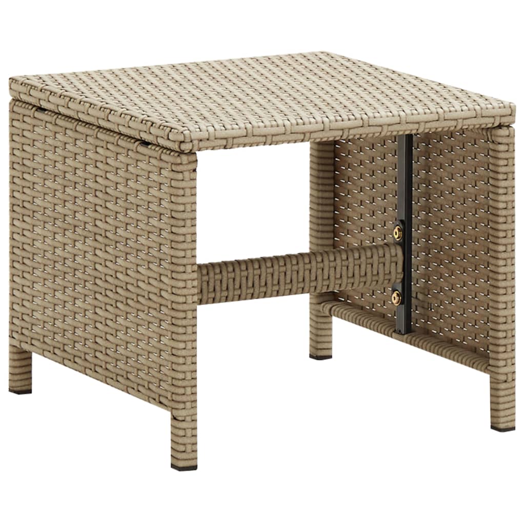 haveskamler 4 stk. med hynder polyrattan beige