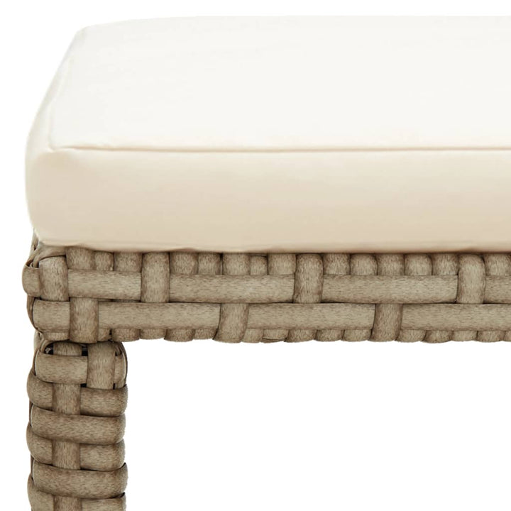 haveskamler 4 stk. med hynder polyrattan beige