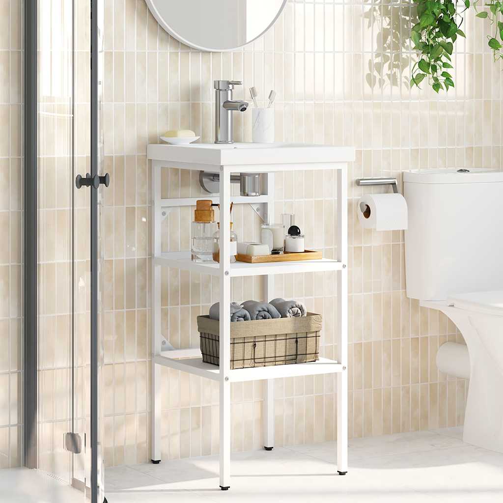 badeværelsesmøbel til håndvask 40x38x83 cm jern hvid