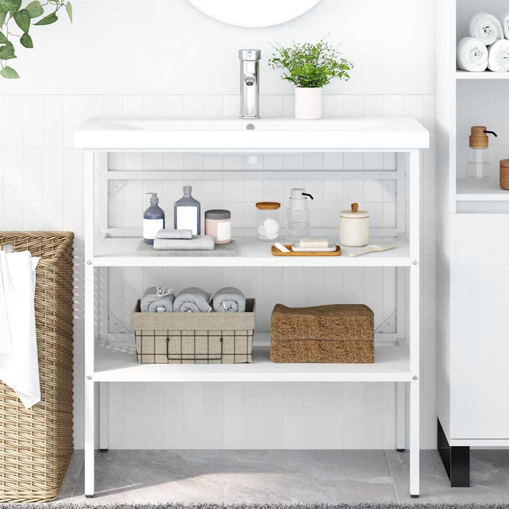 badeværelsesmøbel til håndvask 79x38x83 cm jern hvid