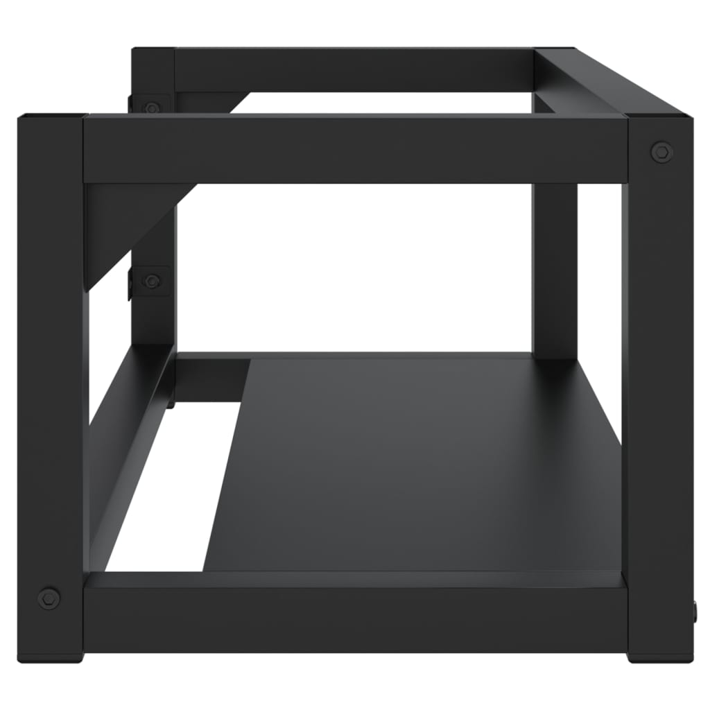 væghængt badeværelsesmøbel til håndvask 79x38x31 cm jern sort