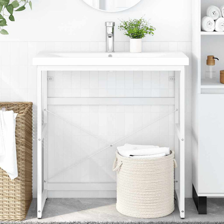 badeværelsesmøbel til håndvask 79x38x83 cm jern hvid