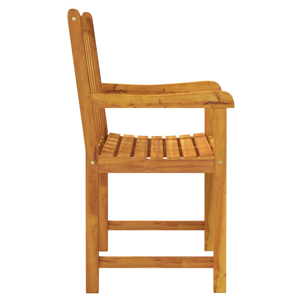 Havestole 2 pcs Naturfarvet Massivt Akacietræ