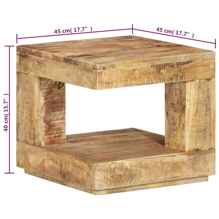 sofabord 45x45x40 cm massivt mangotræ