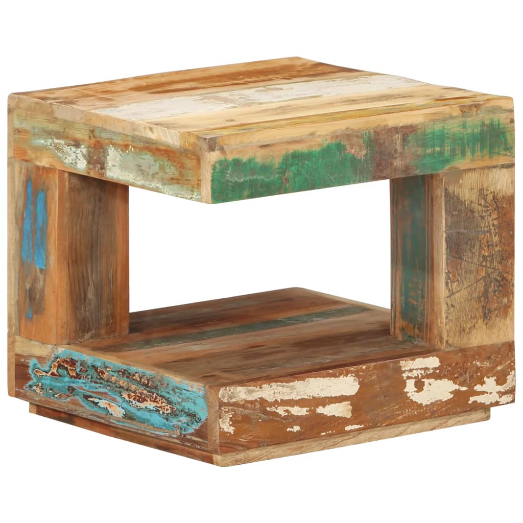 sofabord 45x45x40 cm massivt genbrugstræ
